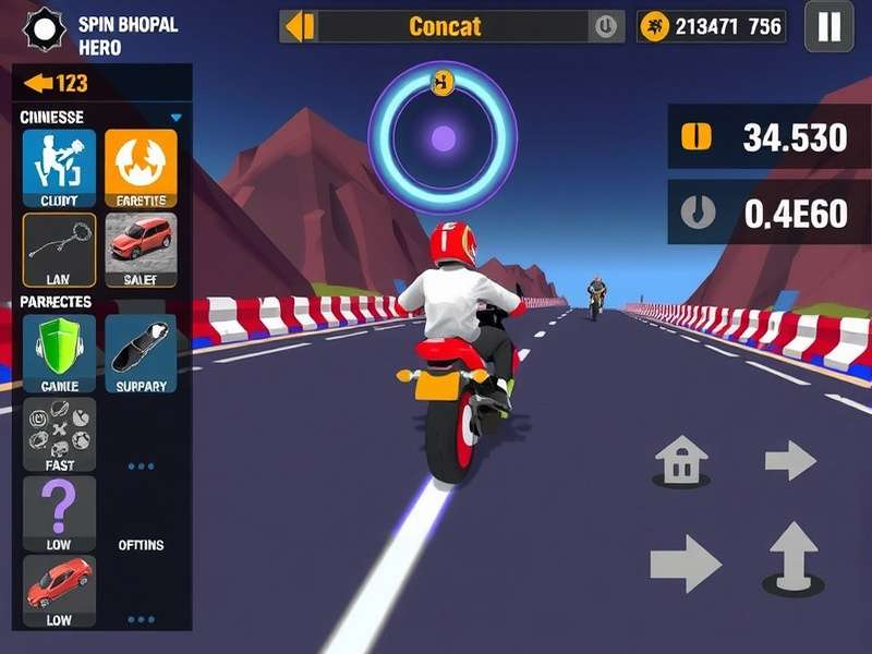 Spin Bhopal Hero gameplay screenshot showing racing action